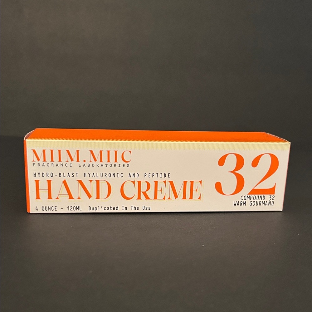 MIIM MIIC COMPOUND 32 WARM GOURMAND  Hand Cream 120 ml NIB